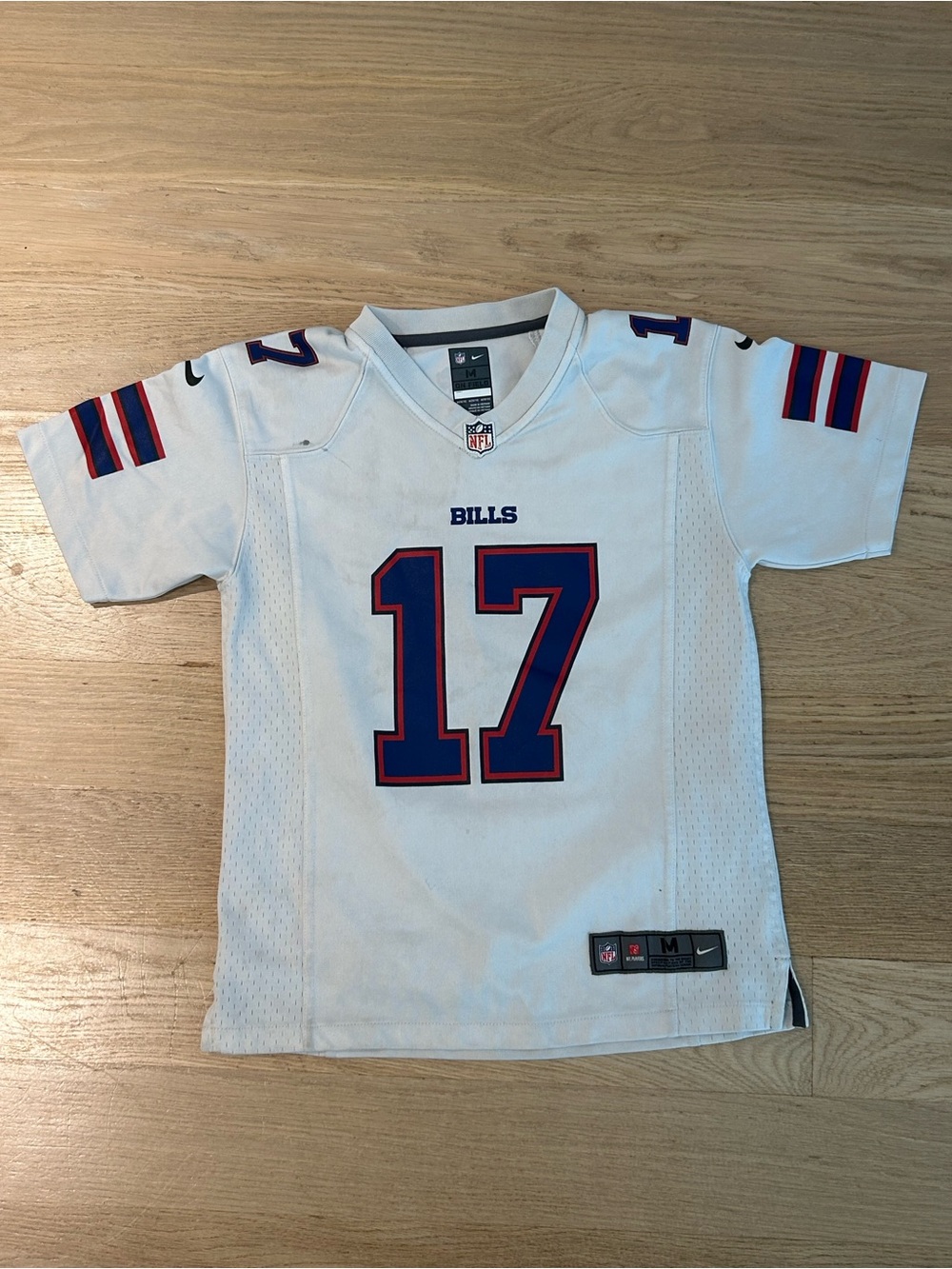 NFL Buffalo Bills Youth White #17 Football Jersey with Blue and Red Accents